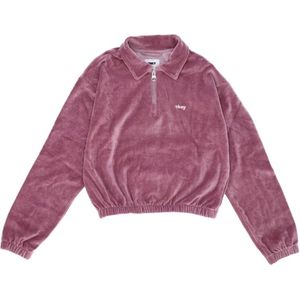 Obey, Sweatshirts & Hoodies, Dames, Paars, XS, Katoen, Chenille High Neck Sweatshirt Lila