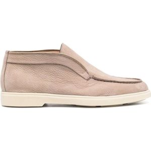 Santoni, Schoenen, Dames, Bruin, 36 EU, Suède, Taupe Suède Slip-On Schoenen