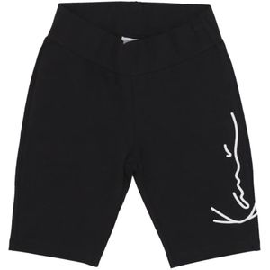 Karl Kani, Korte broeken, Dames, Zwart, M, Katoen, Zwarte hoge taille fietsbroek