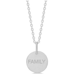 Frk. Lisberg, Accessoires, Dames, Grijs, M, Zilveren Familie Hanger Ketting