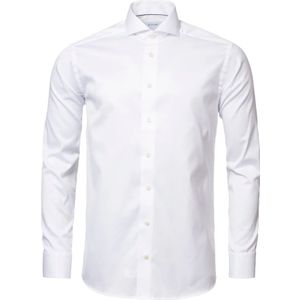 Eton, Overhemden, Heren, Wit, S, Katoen, Wit Signature Twill Overhemd - Extreme Cut Away