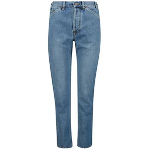 Moschino, Jeans, Dames, Blauw, S, Katoen, Hoge taille lichtblauwe rechte jeans