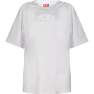 Diesel, Tops, Dames, Wit, S, Stijlvolle Sweaters Collectie
