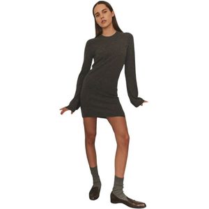 Designers Remix, Kleedjes, Dames, Grijs, XS, Wol, Knitted Kleedjes