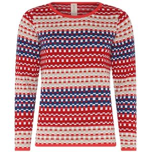 Skovhuus, Truien, Dames, Veelkleurig, 3Xl, Katoen, Speciale Geruite Pullover Blouse in Lutus Pink