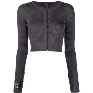 Ksubi, Truien, Dames, Grijs, L, Polyester, Zilver Grijs Vest Polyester Nylon