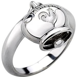 Chantecler, Accessoires, Dames, Grijs, 54 MM, Zilveren Bel Ring - Chantecler Stijl