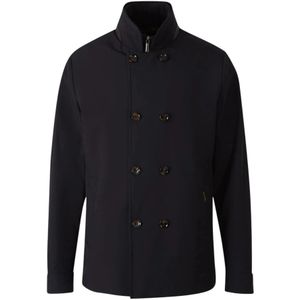 Moorer, Jassen, Heren, Blauw, L, Stijlvolle Jas voor Mannen