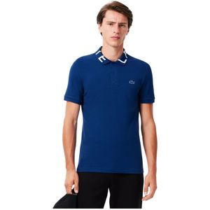 Lacoste, Tops, Heren, Blauw, M, Katoen, Movement Polo Shirt