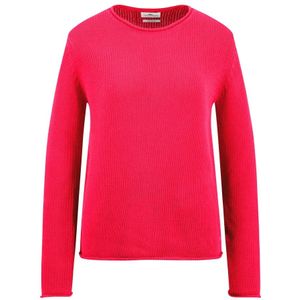 Fynch-Hatton, Truien, Dames, Rood, L, Katoen, Basis Katoen O-Neck Pullover