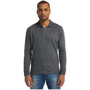 Carlo Colucci, Tops, Heren, Grijs, L, Uniek Artistiek Heren Polo Shirt