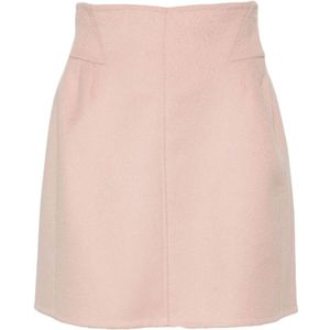 Ermanno Scervino, Rokken, Dames, Roze, S, Wol, Blush Roze Wollen A-lijn Rok