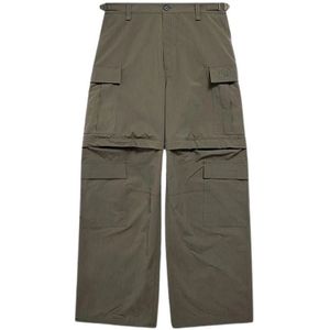 Balenciaga, Broeken, Dames, Groen, XS, Polyester, Ripstop Unisex Cargo Broek