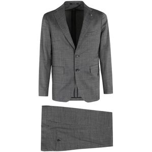 Tagliatore, Pakken, Heren, Grijs, M, Wol, Single Breasted Suit