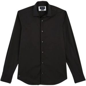 Eden Park, Overhemden, Heren, Zwart, 6Xl, Katoen, Lange Mouw Slim Fit Overhemd