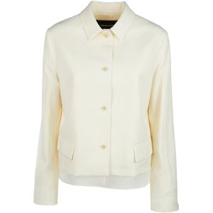 Fabiana Filippi, Jassen, Dames, Beige, M, Stijlvolle Jassen Gilet Collectie