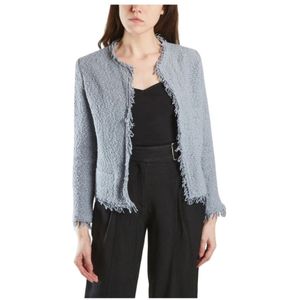 Iro, Jassen, Dames, Blauw, S, Katoen, Blauwe Gehaakte Franjejas