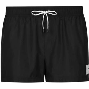 Dolce & Gabbana, Badkleding, Heren, Zwart, S, Polyester, Zwarte zee kleding met stretch tailleband