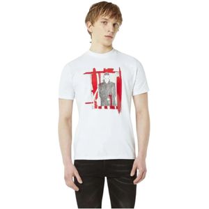 John Richmond, Tops, Heren, Wit, L, Katoen, Katoenen polo shirt