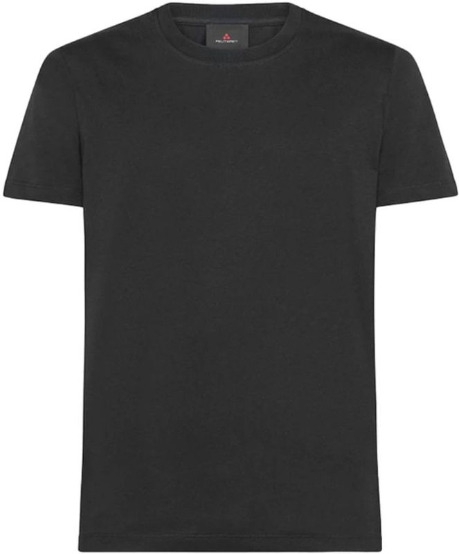 Peuterey, Tops, Heren, Zwart, S, Katoen, Katoenen T-shirt Lente/Zomer Collectie