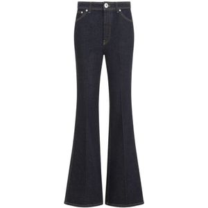 Lanvin, Jeans, Dames, Blauw, S, Katoen, Flared Jeans