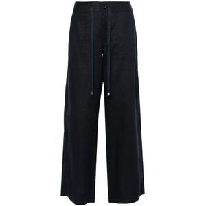 Ralph Lauren, Broeken, Dames, Zwart, XS, Linnen, Wijde Pijpen Broek