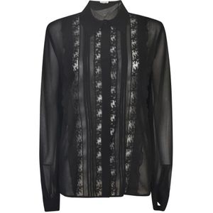 P.a.r.o.s.h., Blouses & Shirts, Dames, Zwart, S, Zwarte Blouse