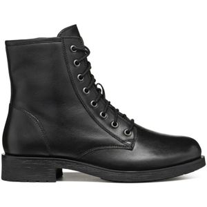Geox, Schoenen, Dames, Zwart, 38 EU, Leer, Zwarte enkellaarsjes voor vrouwen