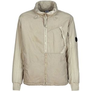 C.p. Company, Jassen, Heren, Beige, L, Nylon, Lightweight Jacket Flatt Nylon