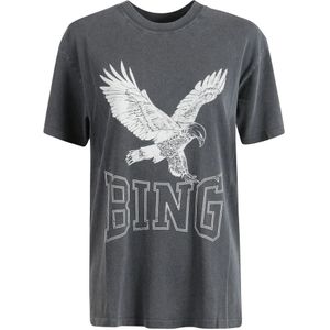 Anine Bing, Tops, Dames, Zwart, S, Katoen, Adelaar Grafische Katoenen T-shirt