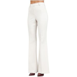 ViCOLO, Broeken, Dames, Wit, S, Elegante Flared Broek