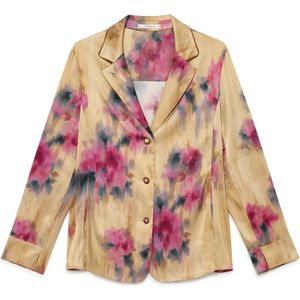 Maliparmi, Jassen, Dames, Veelkleurig, S, Satijn, Silky Bouquet Jacket