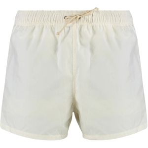 Z Zegna, Badkleding, Heren, Beige, M, Katoen, Katoenen zwemshorts met trekkoord tailleband