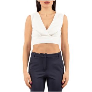 Hanita, Tops, Dames, Beige, L, Stijlvolle Tops voor Vrouwen