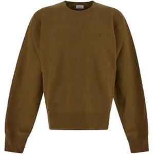 Saint Laurent, Sweatshirts & Hoodies, Heren, Groen, M, Stijlvolle Sweatshirt Herenkleding