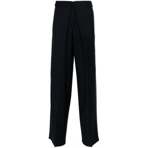 Givenchy, Broeken, Dames, Blauw, 3Xl, Wol, Tailored Broeken
