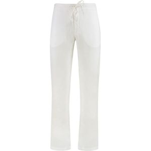 120% Lino, Broeken, Heren, Wit, L, Linnen, Linnen broek met zakken