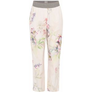 Gustav, Broeken, Dames, Veelkleurig, M, Katoen, Moderne 7/8 Straight Leg Broek Beige/Rose