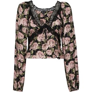 For Love & Lemons, Tops, Dames, Veelkleurig, XS, Multicolor Top met Knoopdetails