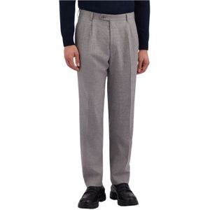 Brooks Brothers, Broeken, Heren, Grijs, W32, Wol, Lichtgrijze Stretch Wollen Virgin Wool Blend Broek