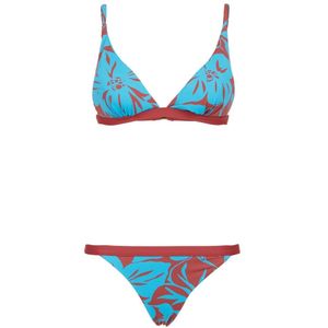 Gallo, Badkleding, Dames, Veelkleurig, S, Lichtblauwe zeilbikini voor dames met bloemenpatroon