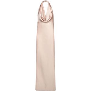 Blanca Vita, Kleedjes, Dames, Beige, S, Polyester, Elegante Beige Jurk Dameskleding