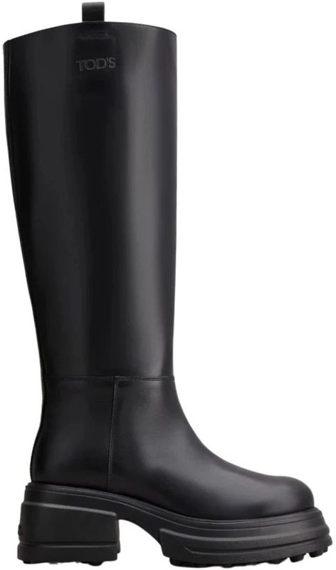 Tod's, Schoenen, Dames, Zwart, 39 EU, Platte Schoenen Collectie