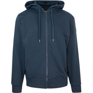Colmar, Sweatshirts & Hoodies, Heren, Blauw, S, Katoen, Blauwe Hoodie Lente Gewicht Ritssluiting