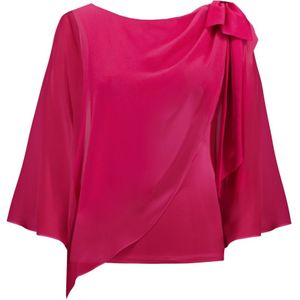 Joseph Ribkoff, Blouses & Shirts, Dames, Roze, L, Chiffon, Chiffon en Silky Knit Poncho Top