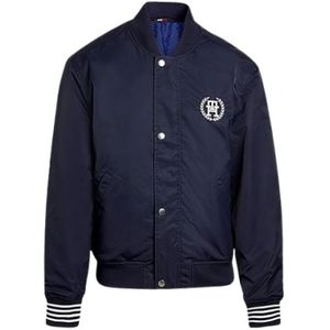 Tommy Hilfiger, Jassen, Heren, Blauw, M, Omkeerbaar Varsity Bomberjack