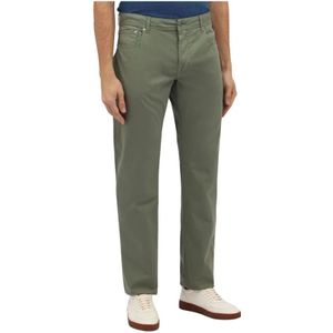 Brooks Brothers, Broeken, Heren, Groen, W31, Katoen, Military Stretch Katoen Five-Pocket Broek