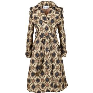 Etro, Mantels, Dames, Veelkleurig, XL, Katoen, Stijlvolle Trenchcoat