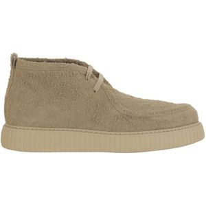Hogan, Schoenen, Heren, Beige, 42 1/2 EU, Leer, Ronde Veterschoenen