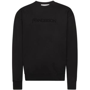 JW Anderson, Sweatshirts & Hoodies, Heren, Zwart, XL, Sweatshirt met ronde hals
